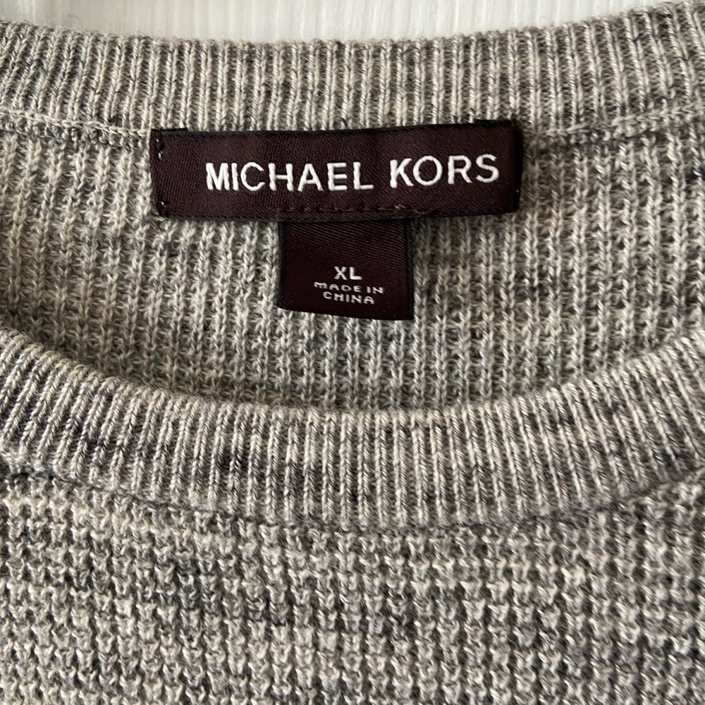Michael Kors Gray Sweater Crew Neck Size XL - Picture 2 of 4